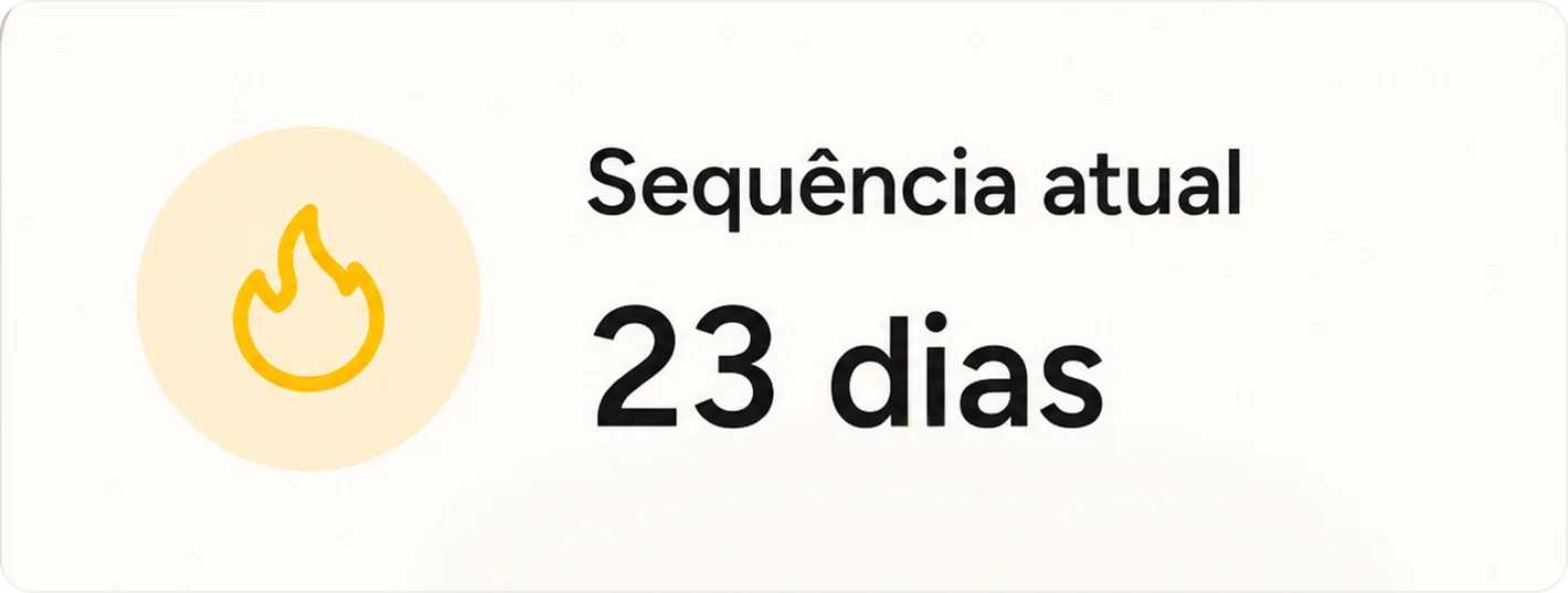 Sequ&ecirc;ncia atual: 23 dias